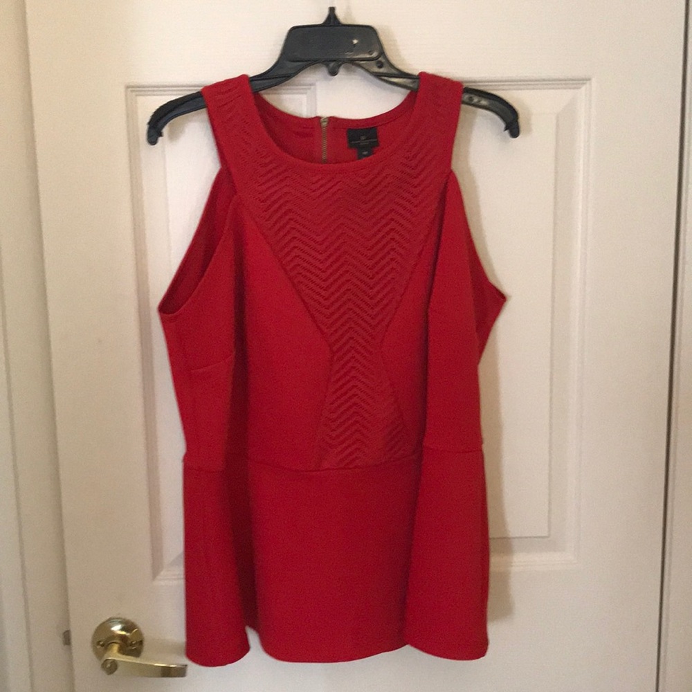 Red Peplum Top